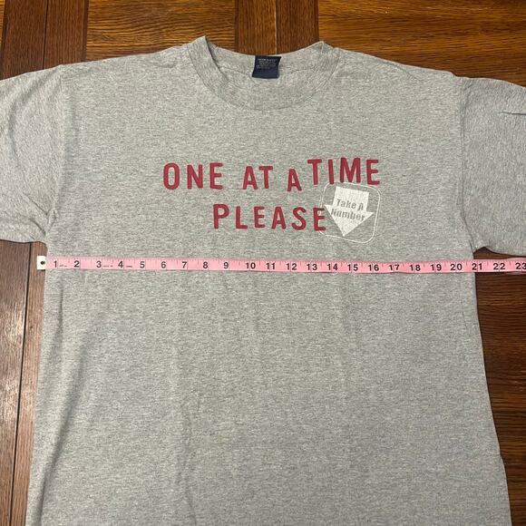 Aéropostale Vintage Large "ONE AT A TIME PLEASE" Dating T-Shirt Gray Y2K - Picture 4 of 7